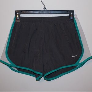 Grey And Green Nike Running Shorts